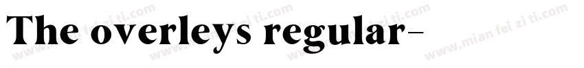 The overleys regular字体转换